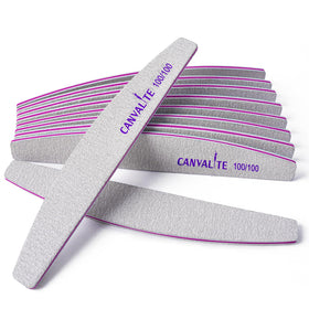 CANVALITE 10pcs limes à ongles 100 grit vue de face