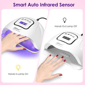 Capteur infrarouge de la lampe à ongles Liteland en fonctionnement