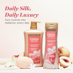 Caress Gel Douche en utilisation sur peau