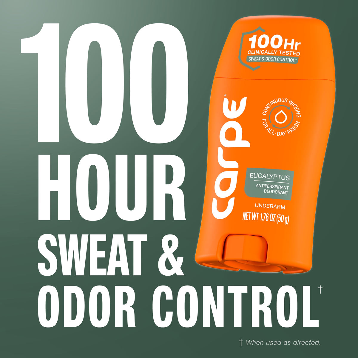 Carpe Déodorant Antiperspirant Eucalyptus 100h application