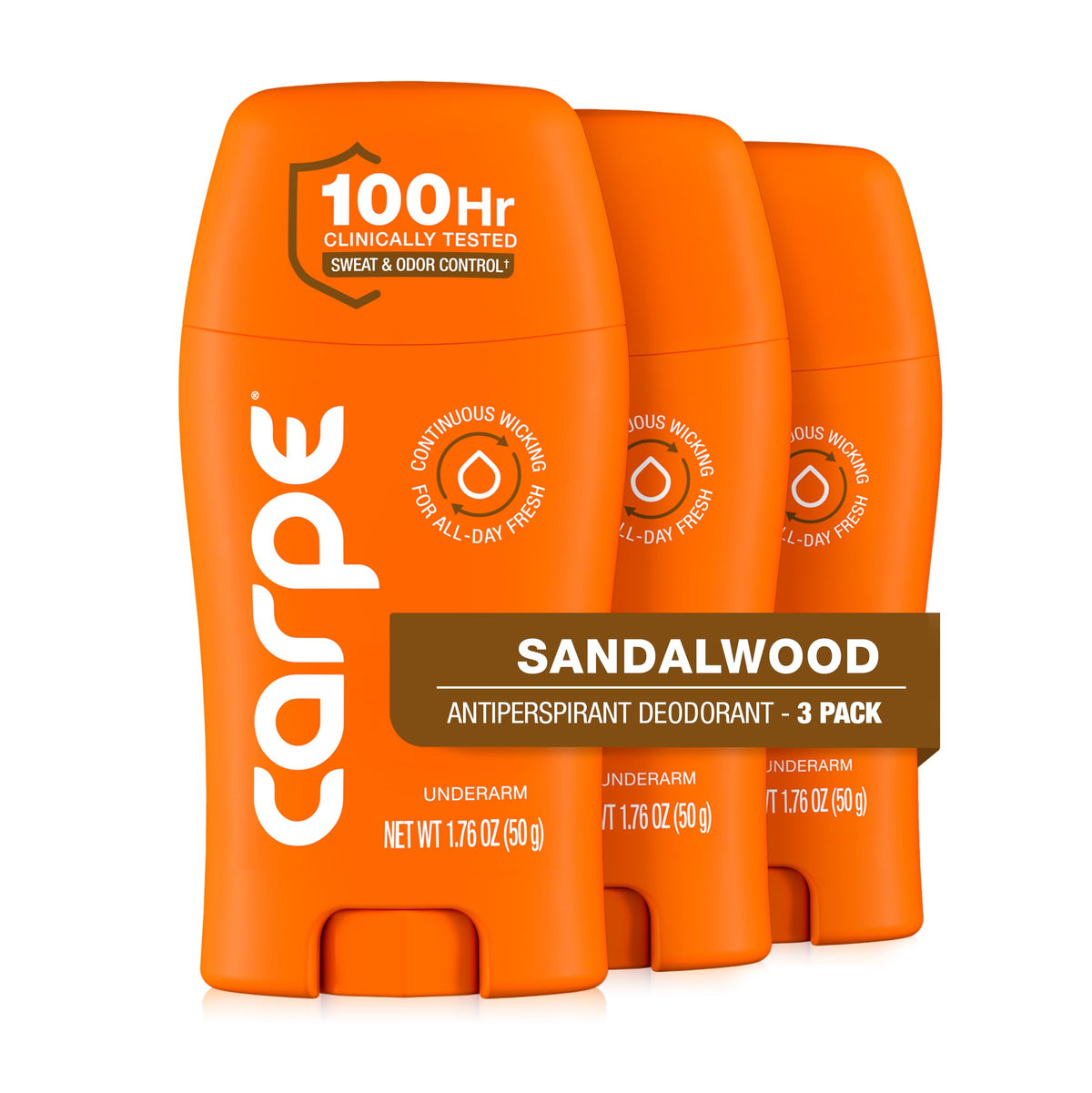 Carpe Déodorant Antisudorifique Pack de 3 vue avant