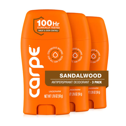 Carpe Déodorant Antisudorifique Pack de 3 vue avant