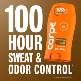 Carpe Déodorant Antitranspirant 100h, packaging avec détails