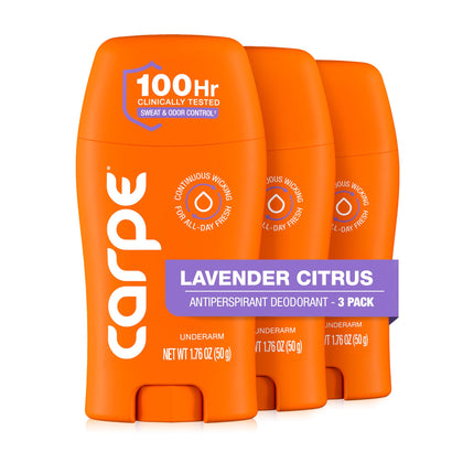 Carpe Déodorant Antitranspirant Femmes Lavande Agrumes packaging avant