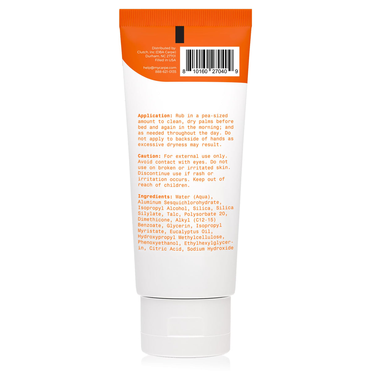 Carpe Lotion Absorbante pour les Mains - ingrédients