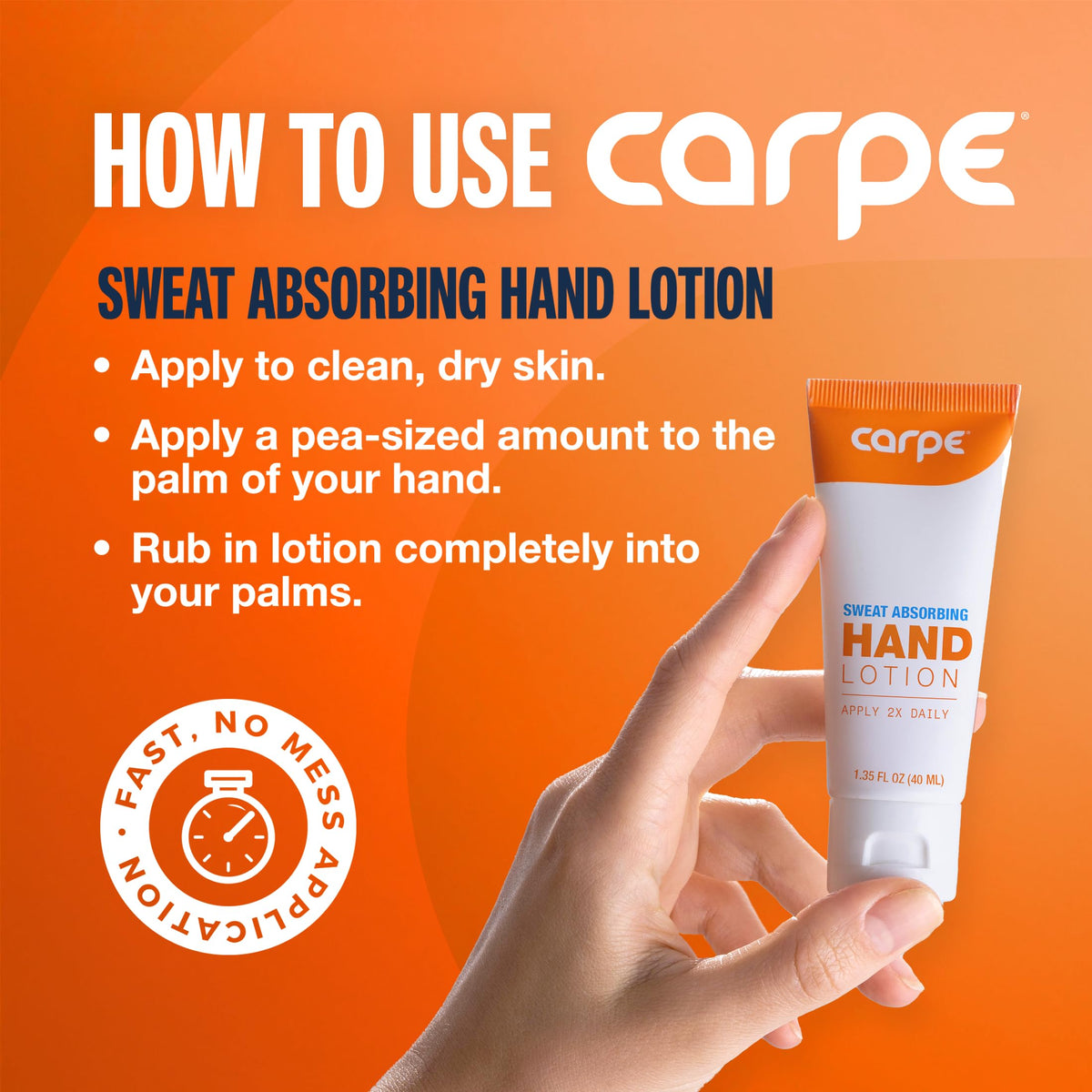 Carpe Lotion Absorbante pour les Mains texture de la lotion