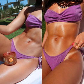 Carroten Gel Bronzant Shimmer application sur la peau
