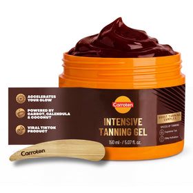 Carroten Gel Intensif de Bronzage 220g vue avant avec packaging