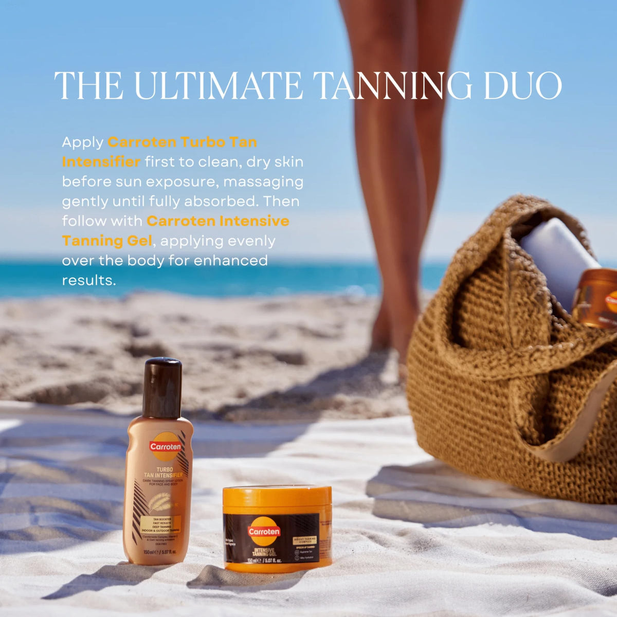 Carroten Turbo Tan Intensifier 150ml texture légère sur peau