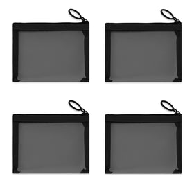 CarryEpic Mini Pouches 4 Pack en nylon mesh noir, vue de face