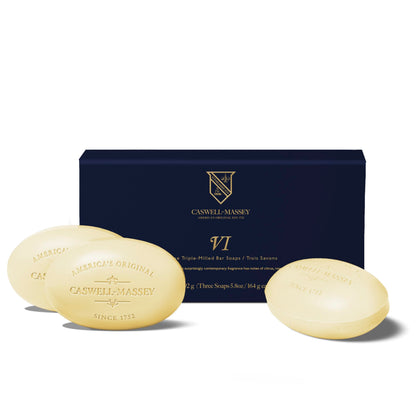 Caswell-Massey Savon Bar Gift Set avec trois savons au parfum Number Six