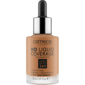 Catrice Fond de Teint HD Liquid Coverage 080 Caramel Beige avec applicateur compte-gouttes