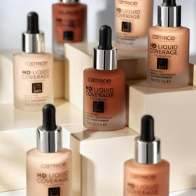 Catrice Fond de Teint HD Liquid Coverage 080 Caramel Beige en gros plan