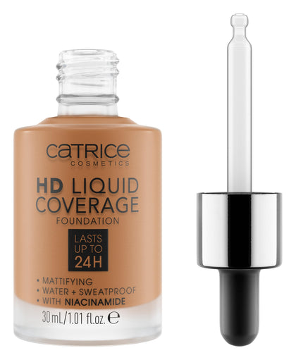 Catrice Fond de Teint HD Liquid Coverage 080 Caramel Beige face avant