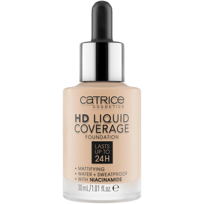Catrice HD Liquid Coverage Foundation 010 Light Beige front view