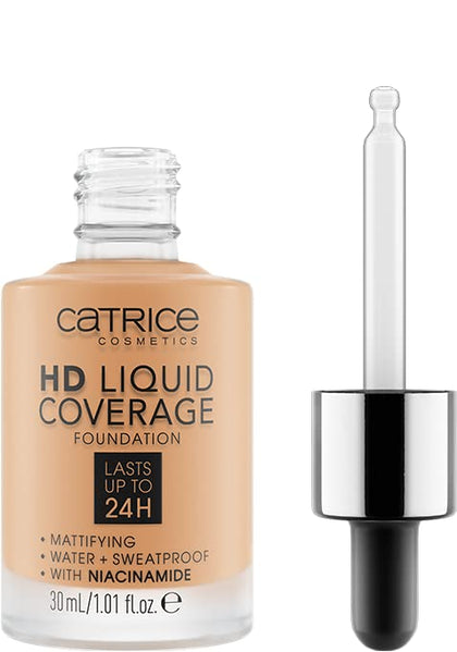 Catrice HD Liquid Coverage Foundation 034 Medium Beige avec applicateur compte-gouttes