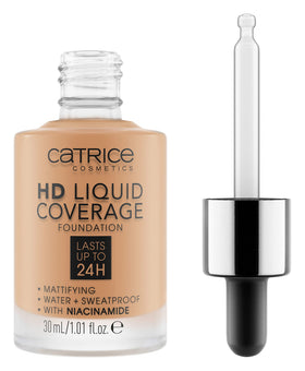 Catrice HD Liquid Coverage Foundation 046 Camel Beige flacon avec pipette