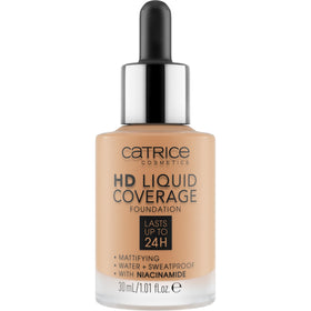 Catrice HD Liquid Coverage Foundation 046 Camel Beige texture liquide sur la main