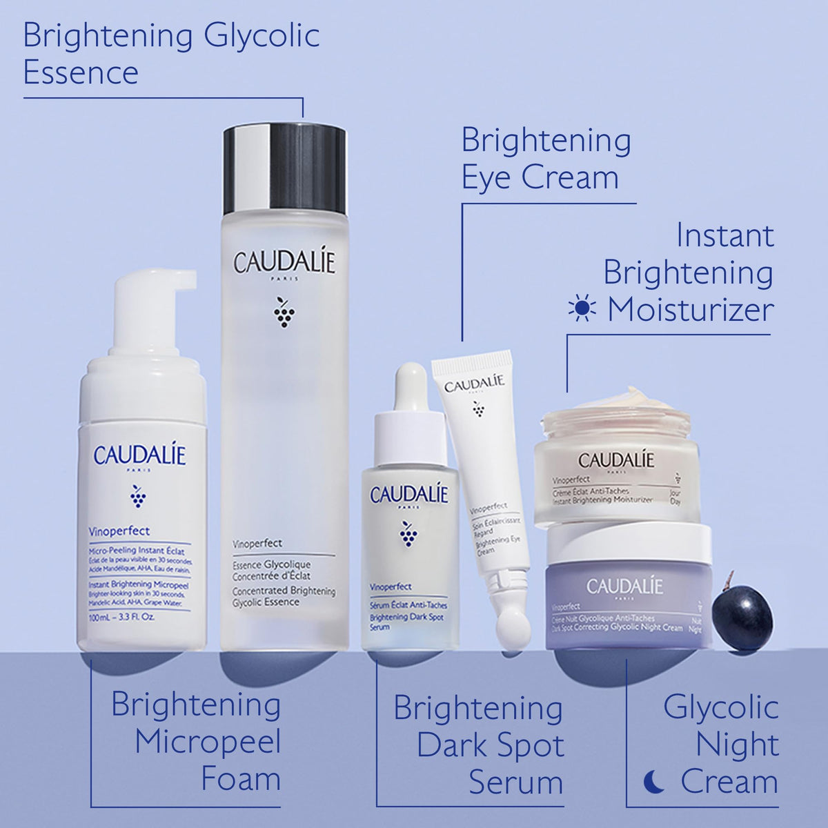 Caudalie Crème de Nuit Vinoperfect 50 mL sur une table de salle de bain