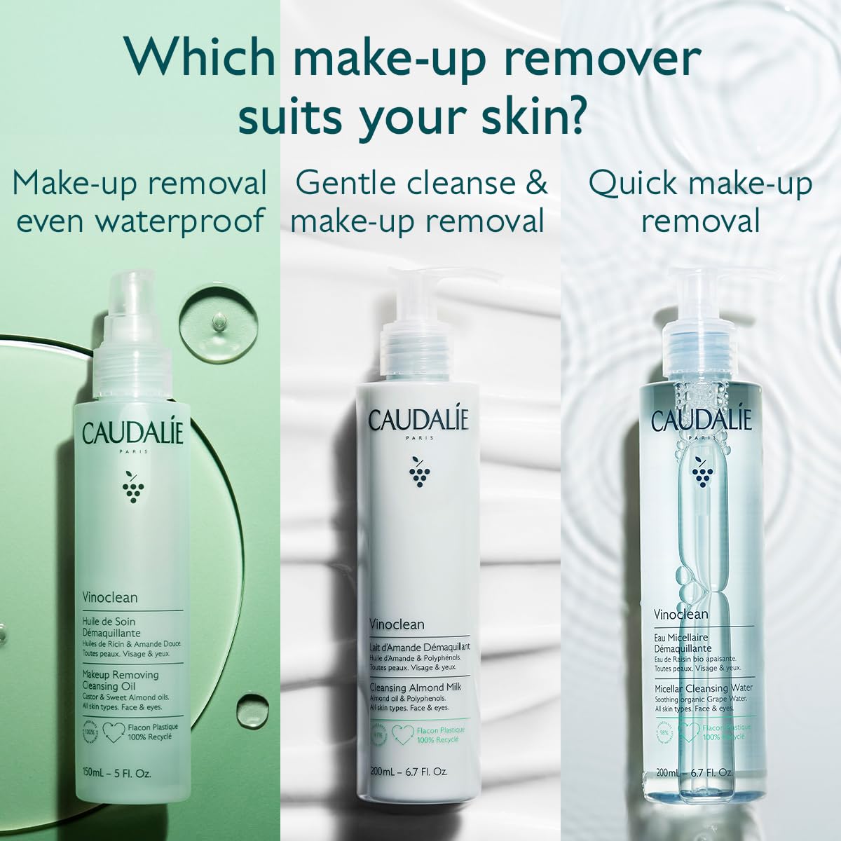 Caudalie Huile Démaquillante Vinoclean dans une salle de bain