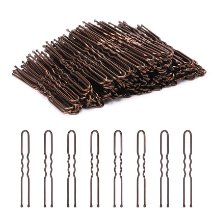 Cehony Épingles à Cheveux U marron en boîte de 200 pièces