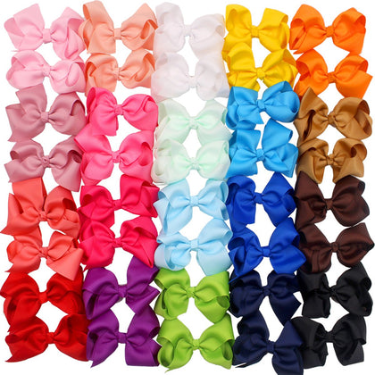 CÉLLOT 40PCS Noeuds pour Cheveux Filles assortiment de couleurs