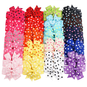 CÉLLOT Bows en grosgrain 3 pouces colorés sur fond blanc