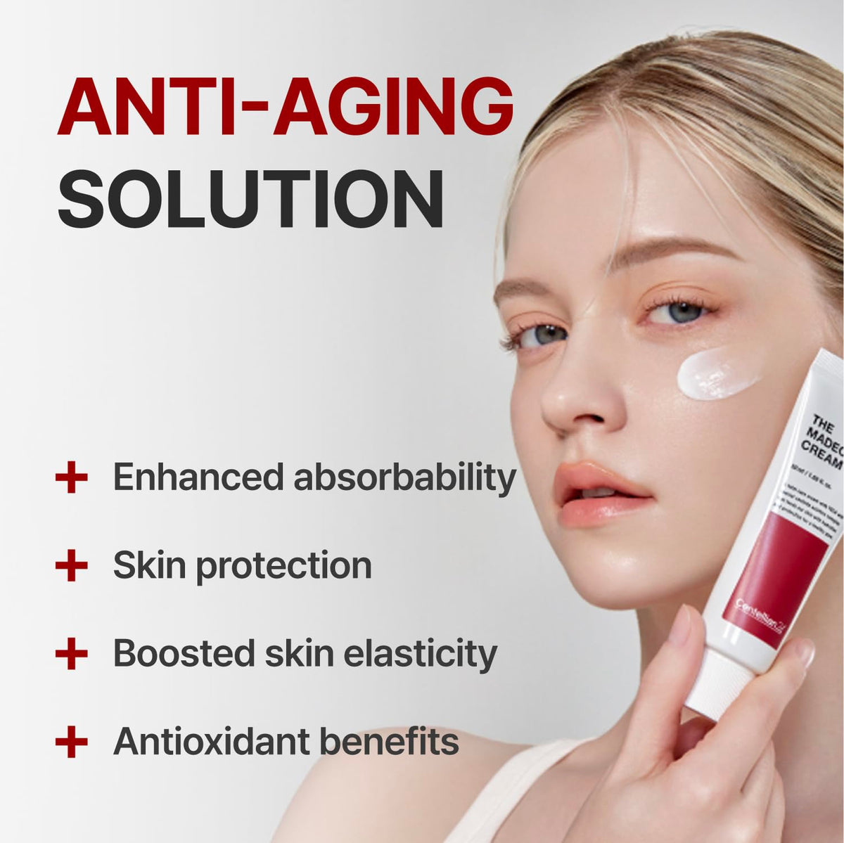 Centellian 24 Madeca Cream 50ml application sur le visage