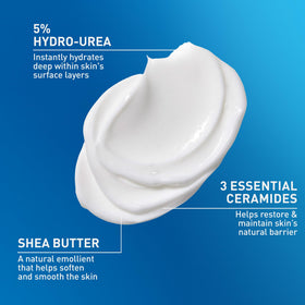 CeraVe Crème Hydratante Intense 610g avec étiquettes des ingrédients