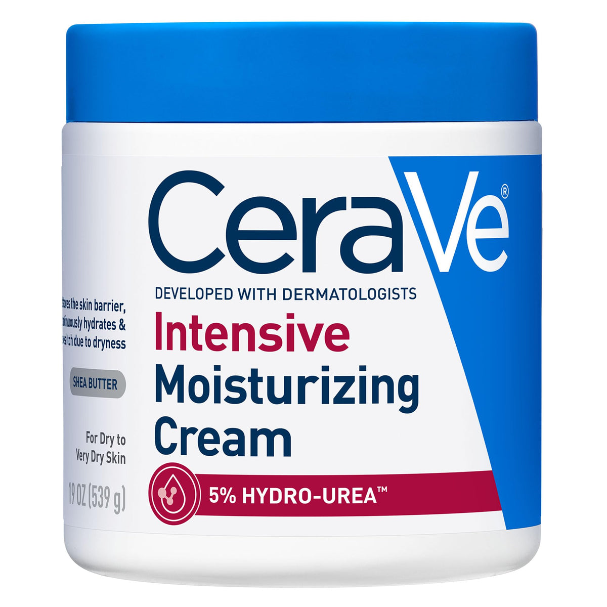 CeraVe Crème Hydratante Intense 610g vue avant avec couvercle