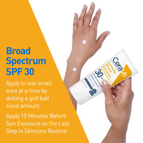 CeraVe Crème Solaire Minérale Hydratante SPF 30 avec ingrédients clés