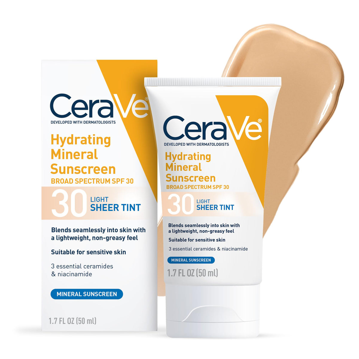 CeraVe Crème Solaire Teintée SPF 30 82g avant avec embout applicateur