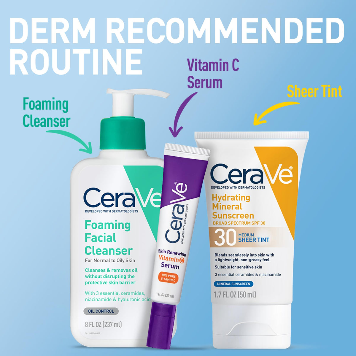 CeraVe Crème Solaire Teintée SPF 30 82g dans un cadre de salle de bain