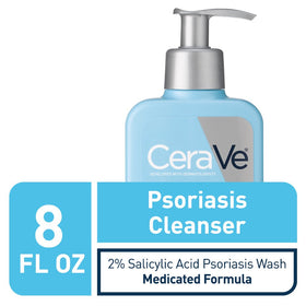 CeraVe Gel Nettoyant Psoriasis 8oz texture du produit sur la main