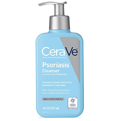 CeraVe Gel Nettoyant Psoriasis 8oz vue avant avec étiquette