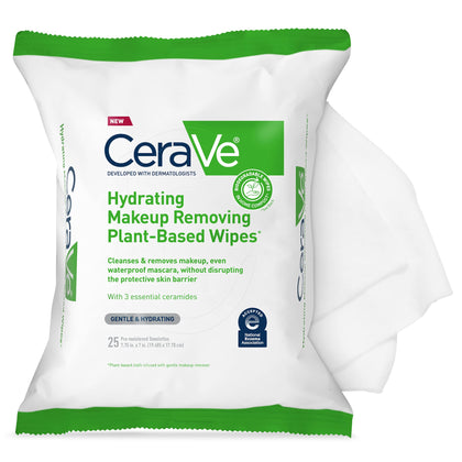 CeraVe lingettes démaquillantes hydratantes 25 pièces, packaging avant