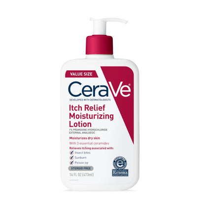 CeraVe Lotion Anti-Démangeaison 522g vue avant avec texture légère