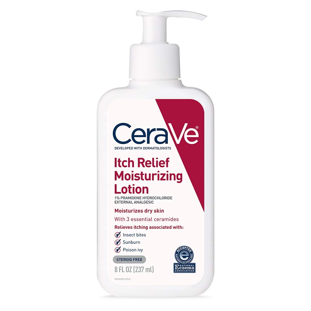 CeraVe Lotion Anti-Démangeaisons 16oz vue avant avec texture légère