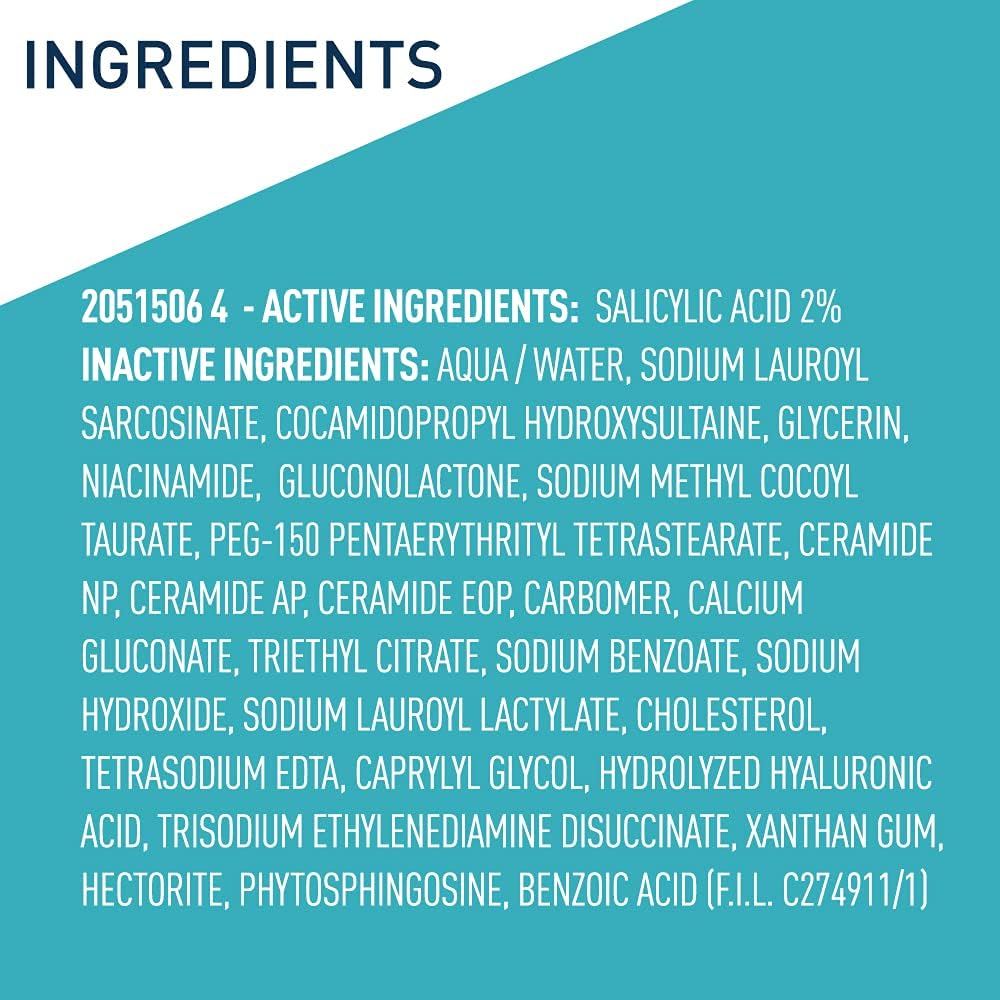 CeraVe Nettoyant Contrôle Acné 290g packaging