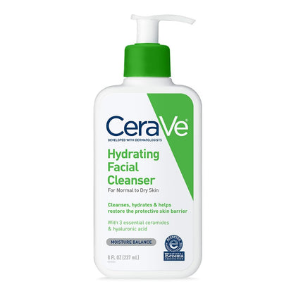 CeraVe Nettoyant Hydratant 236ml vue avant avec un capuchon blanc