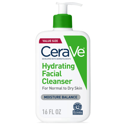 CeraVe Nettoyant Hydratant 473ml vue avant avec texture crémeuse
