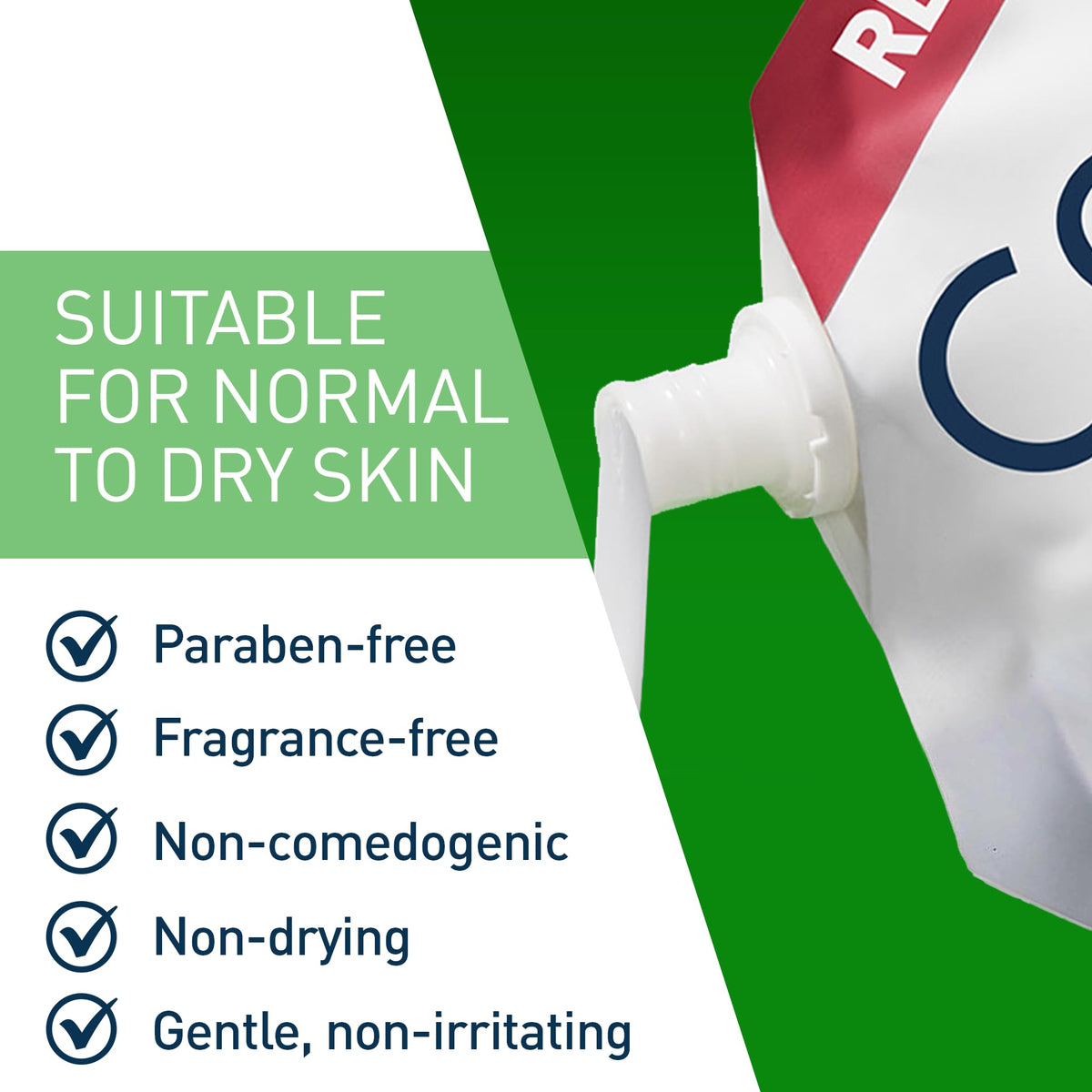 CeraVe Nettoyant Hydratant 490g en recharge avec céramides