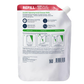 CeraVe Nettoyant Hydratant 490g sur une serviette blanche