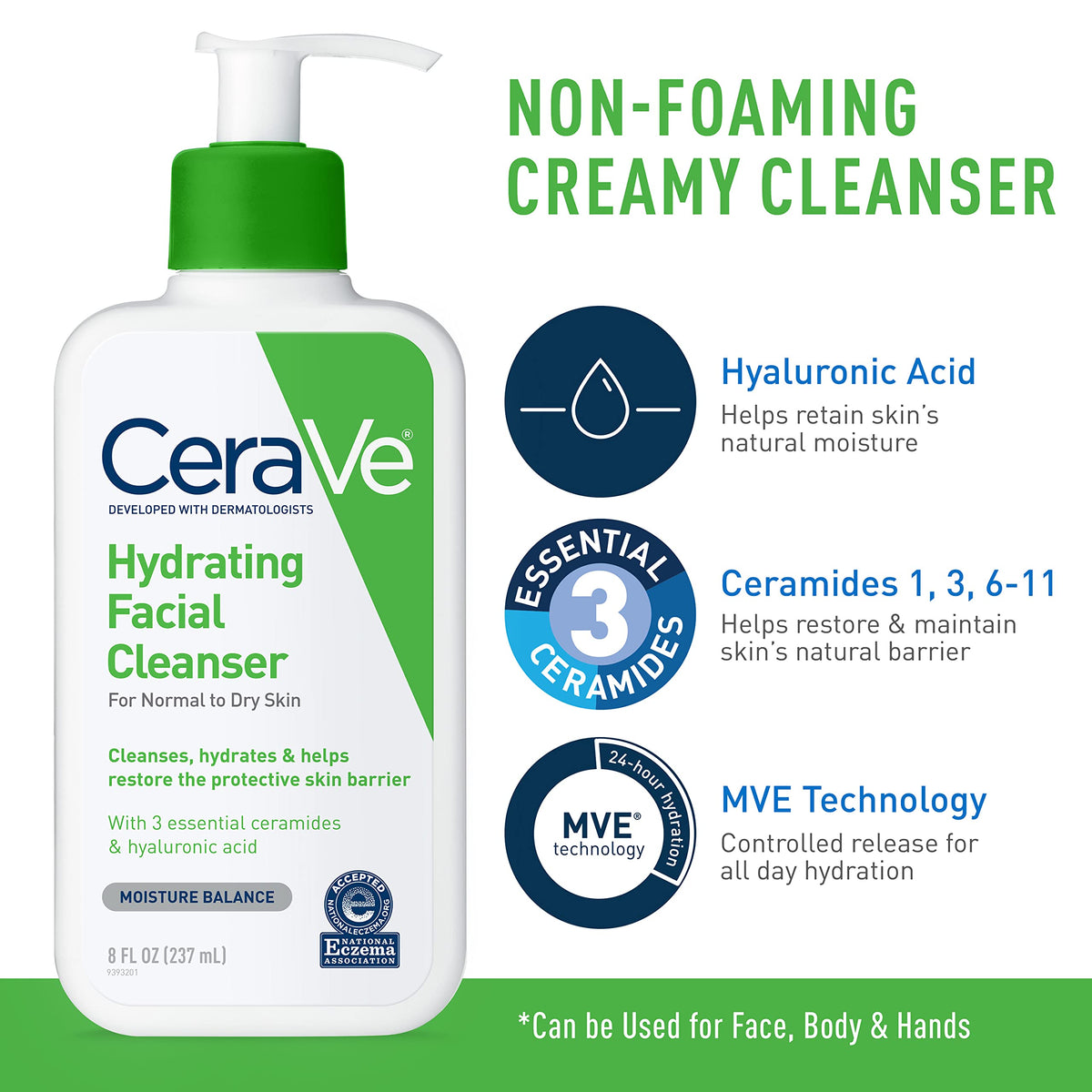 CeraVe Nettoyant hydratant en flacon pompe