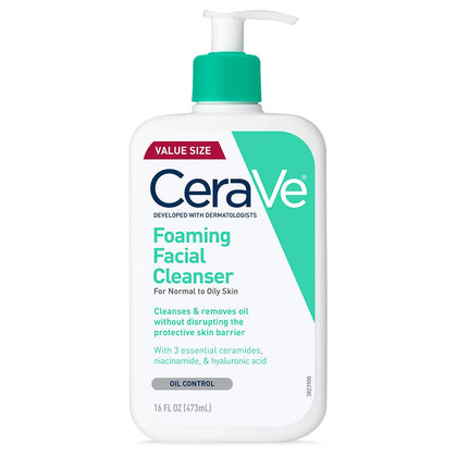 CeraVe Nettoyant Moussant Visage 16fl oz vue de face