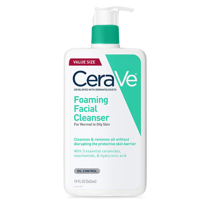 CeraVe Nettoyant Moussant Visage 19oz vue de face
