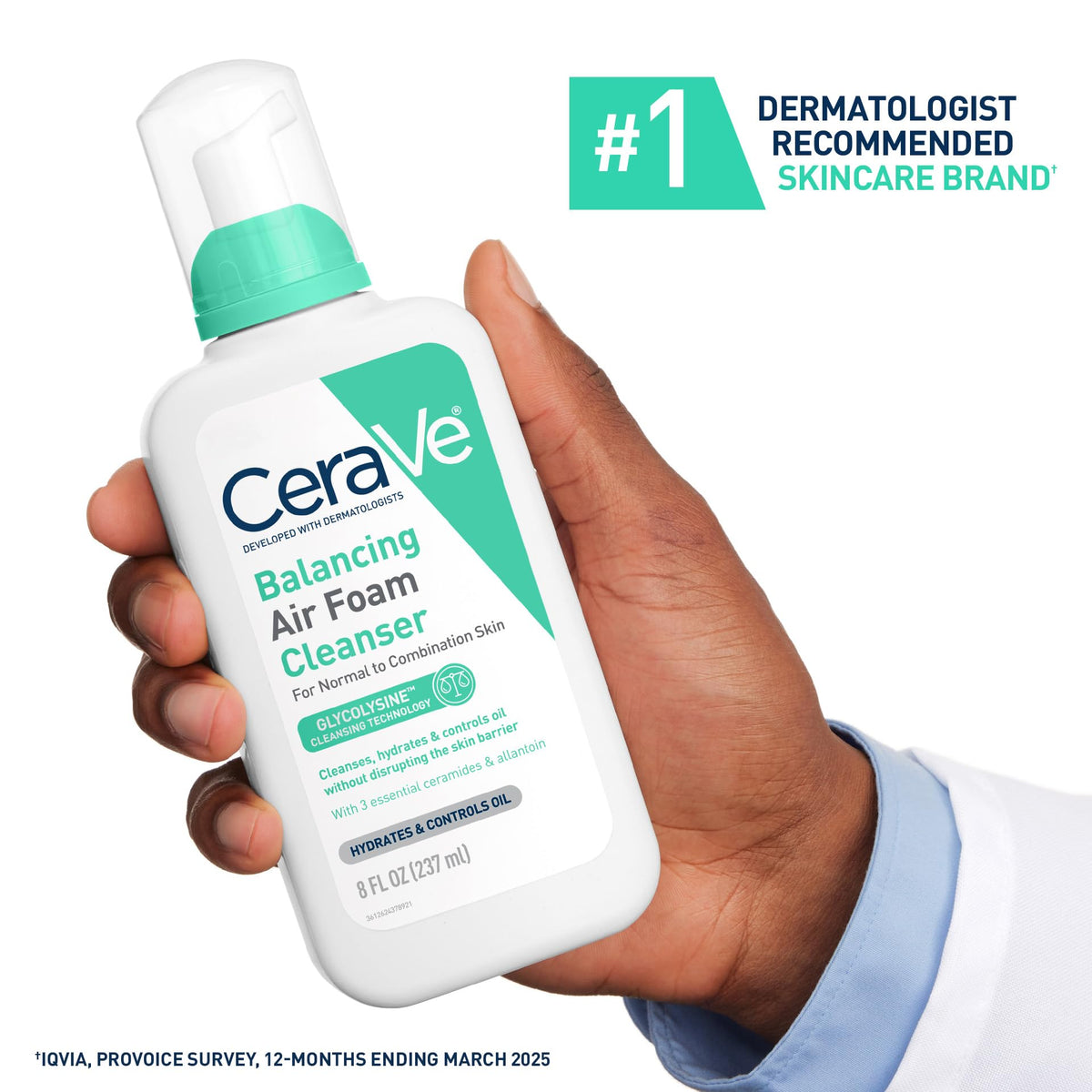 CeraVe Nettoyant Moussant Visage Air Foam 290g en usage