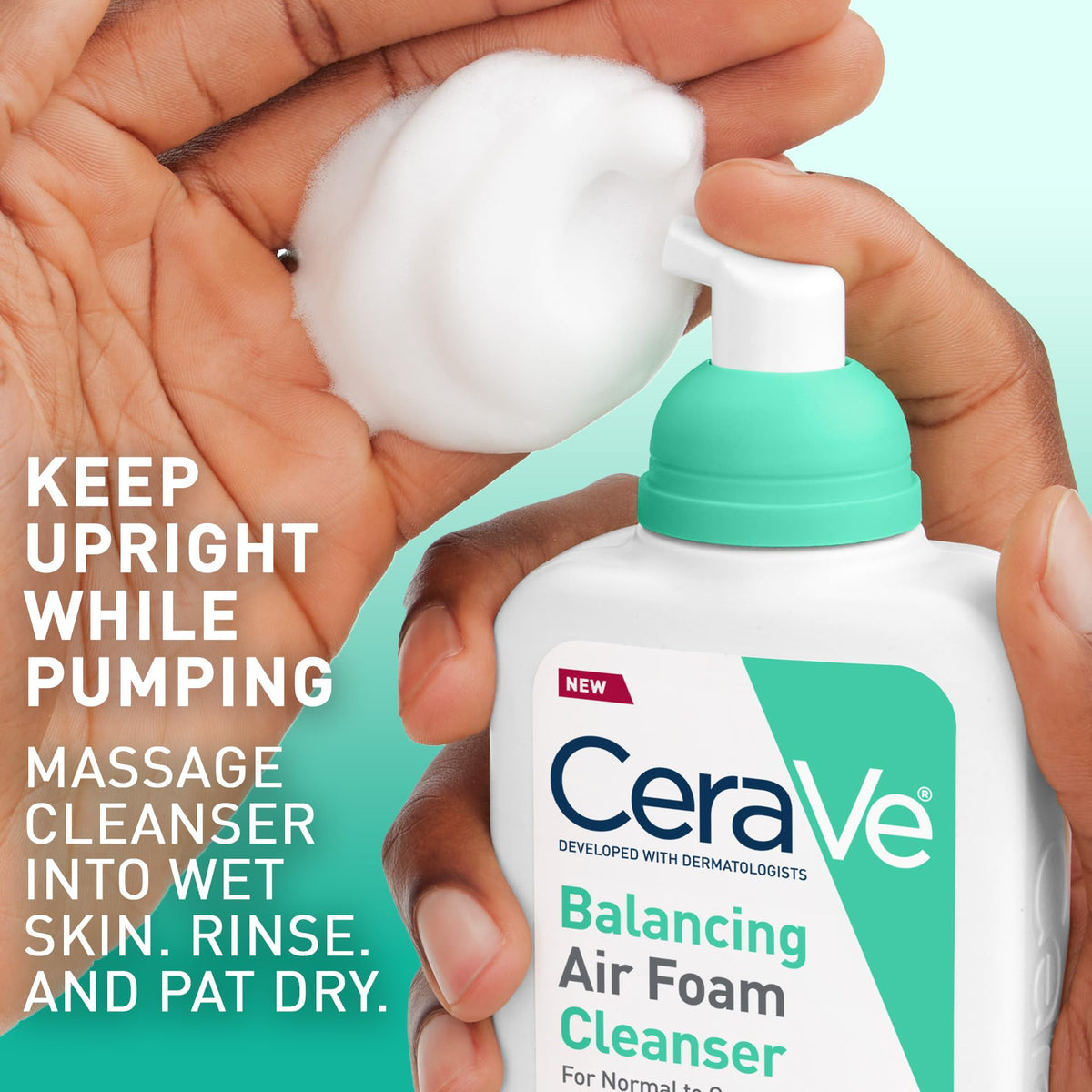 CeraVe Nettoyant Moussant Visage Air Foam 290g près d'une lavande