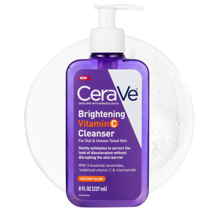 CeraVe Nettoyant Visage Éclaircissant Vitamine C 8oz vue de face