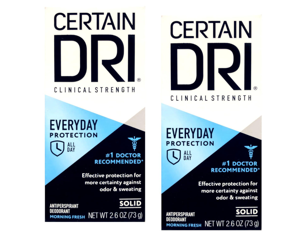 Certain Dri Antiperspirant Déodorant Solide 2,6 Oz pack avant